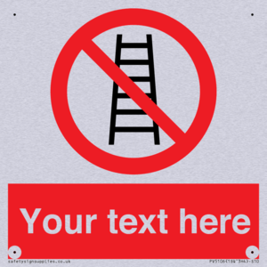 Custom No Ladders Sign